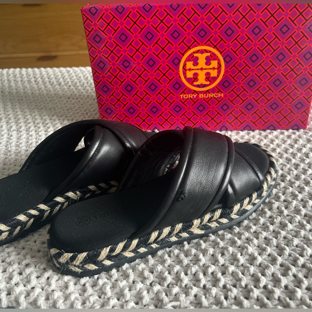 Black Tory Burch sandals 7.5
